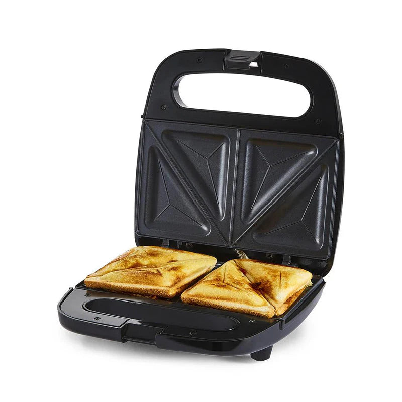 Geepas 2-Slice Sandwich Maker | 700W Powerful Sandwich Toaster with Non-Stick Plates| Cool-Touch Handle| Indicator Lights| Easy Cleaning| Compact Design| 2 Years Warranty