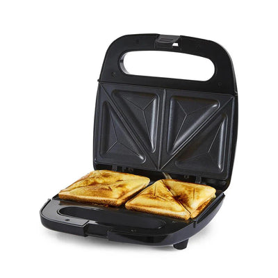 Geepas 2-Slice Sandwich Maker | 700W Powerful Sandwich Toaster with Non-Stick Plates| Cool-Touch Handle| Indicator Lights| Easy Cleaning| Compact Design| 2 Years Warranty