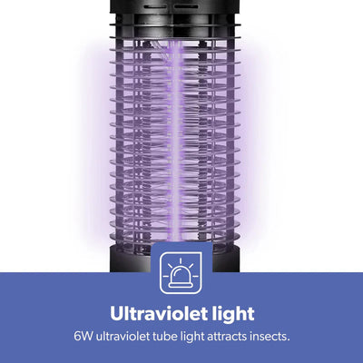 Geepas GBK1149 Electric Insect Killer | 6W UV Tube for Mosquito & Fly Control | Safe, Odor-Free & Chemical-Free Operation | Wide Coverage Area | Durable Design