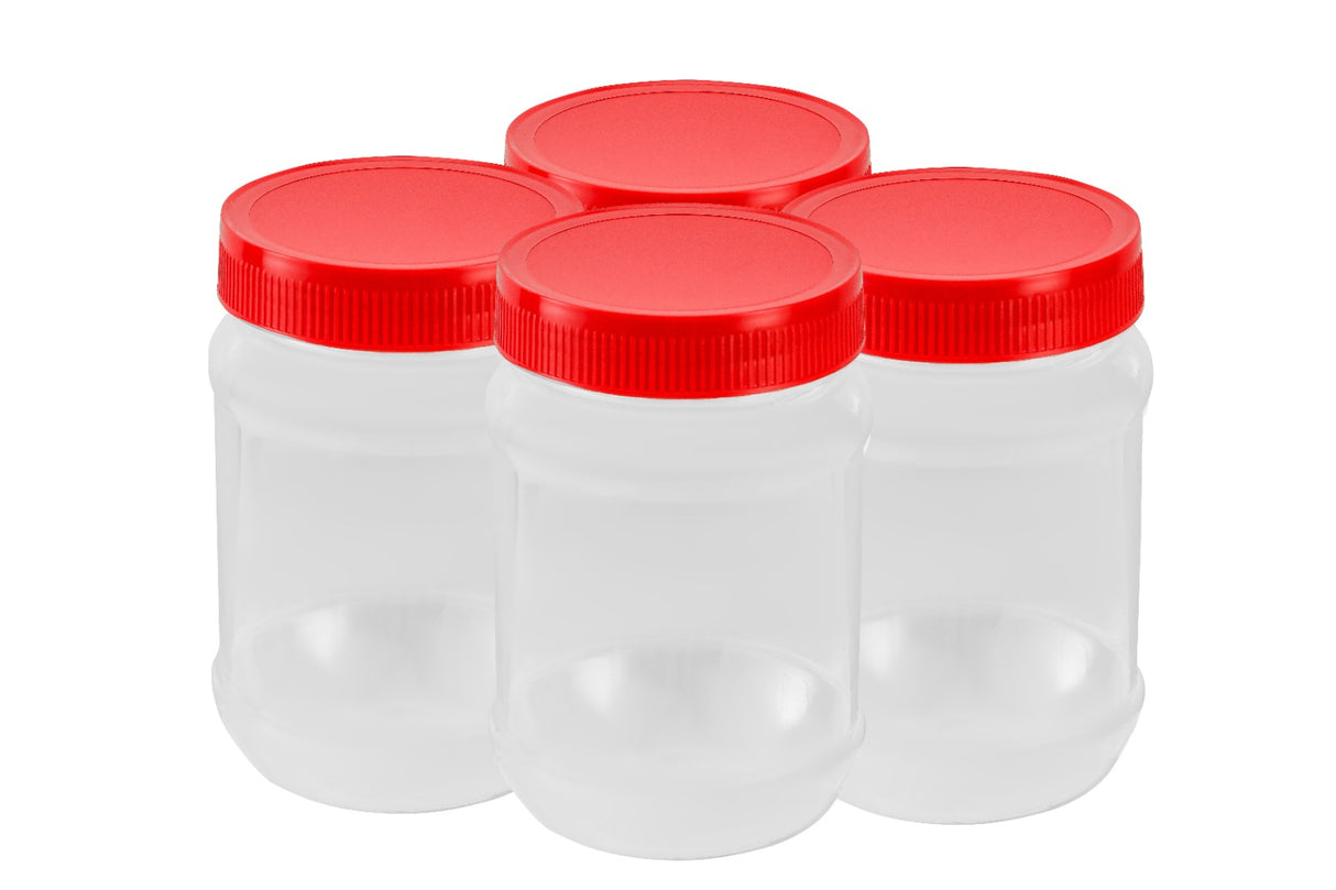 Royalford RF11225 500ML Airtight PET Jar| BPA-free material & leak-proof lid keeps food fresh, odor-free & safe| ideal for storing snacks, spices and dry items|