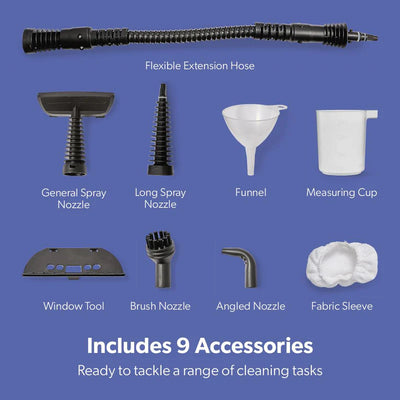 Geepas GSC63064UK Handheld Steam Cleaner | 1050W Powerful Cleaning| 380ml Water Tank| 110°C High Temperature Steam|  9–10 Minutes Continuous Steam| 2 years Warranty