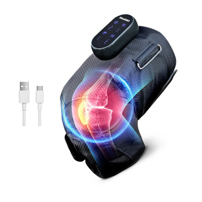 Geepas GM86094UK 2-in-1 Knee & Calf Leg Massager | 4 Massage Modes| 3 Airbag Levels| Heat Therapy| LCD Touch Panel| 15-Min Timer| Air Compression | 2 Years Warranty