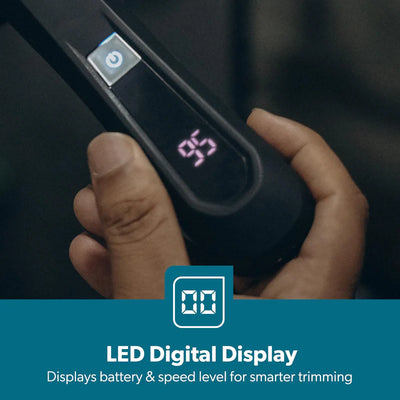 Geepas GTR57519UK Waterproof Body Trimmer with LED Display | IPX5 Protection | Ceramic & Stainless Steel Blades | 2-Speed Control |  LED Light for Full Body Grooming