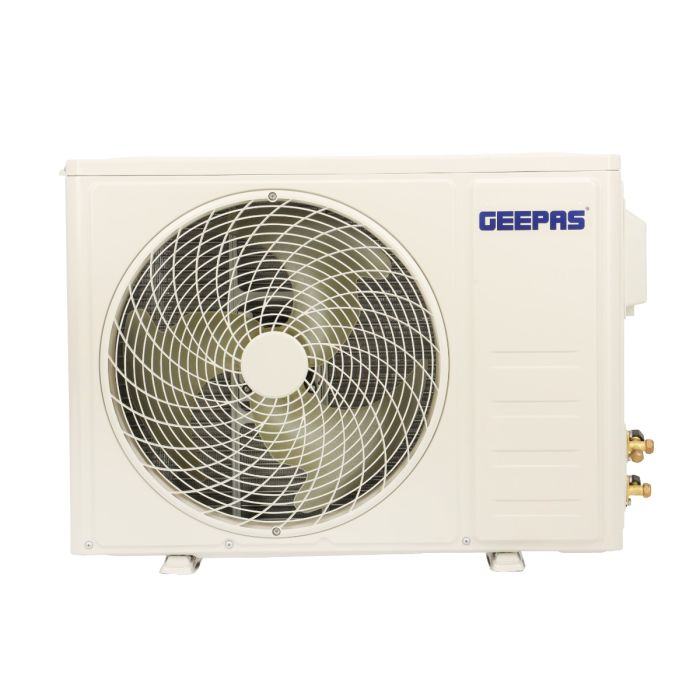 Geepas 1.0 TON Split Air Conditioner- GACS1248TCU/ Equipped with Turbo Function and Multiple Flow Speed for Fast Cooling/ with Washable Filter and Golden Fin Technology, Ideal for Home and Office/ 3 Years Compressor Warranty, White