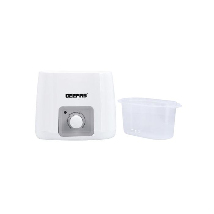 Geepas Baby Bottle Warmer 150W - 2Pcs Bottle Steam Sterilizer Capacity & Dryer with Knob in 15 Min, PP/BPA Free with Dry Protection, Drying time Control and only Drying Function | 2 Years Warranty