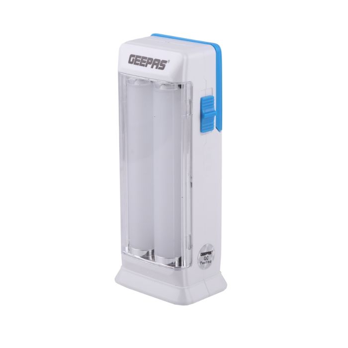 Geepas Rechargeable LED Lantern | Emergency Lantern with Portable Handle | 18 Pcs SMD 0.2W Hi-Power Luminous LEDs, 4 Hours Working (One Tube) | Very Suitable for Power Outages - 2 Years Warranty