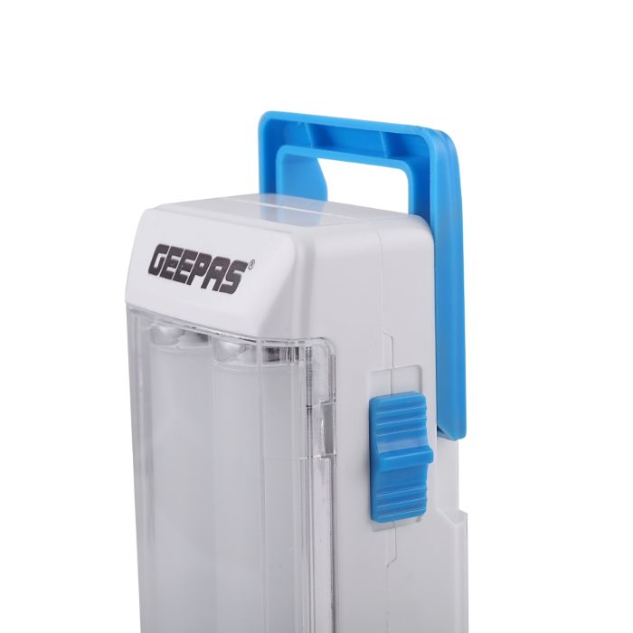 Geepas Rechargeable LED Lantern | Emergency Lantern with Portable Handle | 18 Pcs SMD 0.2W Hi-Power Luminous LEDs, 4 Hours Working (One Tube) | Very Suitable for Power Outages - 2 Years Warranty