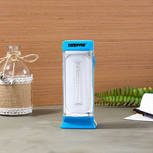 Geepas Rechargeable LED Lantern | Emergency Lantern with Portable Handle | 20 Pcs SMD Hi-Power Luminous LEDs, 4 Hours Working (Weak Light) | Very Suitable for Power Outages - 2 Years Warranty