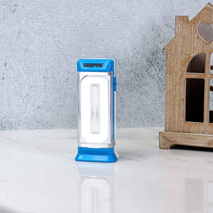 Geepas Rechargeable LED Lantern | Emergency Lantern with Portable Handle | 20 Pcs SMD Hi-Power Luminous LEDs, 4 Hours Working (Weak Light) | Very Suitable for Power Outages - 2 Years Warranty