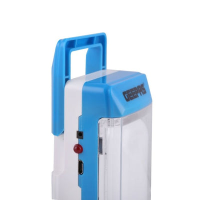 Geepas Rechargeable LED Lantern | Emergency Lantern with Portable Handle | 20 Pcs SMD Hi-Power Luminous LEDs, 4 Hours Working (Weak Light) | Very Suitable for Power Outages - 2 Years Warranty