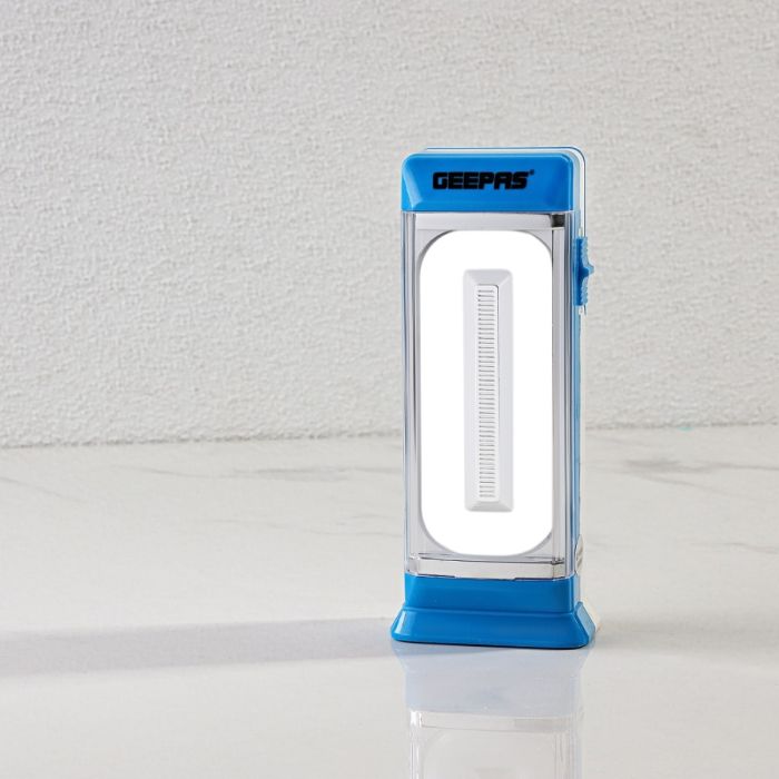 Geepas Rechargeable LED Lantern | Emergency Lantern with Portable Handle | 20 Pcs SMD Hi-Power Luminous LEDs, 4 Hours Working (Weak Light) | Very Suitable for Power Outages - 2 Years Warranty