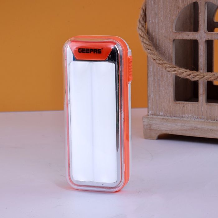 Geepas Rechargeable 4W Emergency Lantern with Light Dimmer Function | 20 Pc LED Tube, 4 Hours Working Time, Portable & Lightweight | Suitable for Power Outages, Hiking and Camping