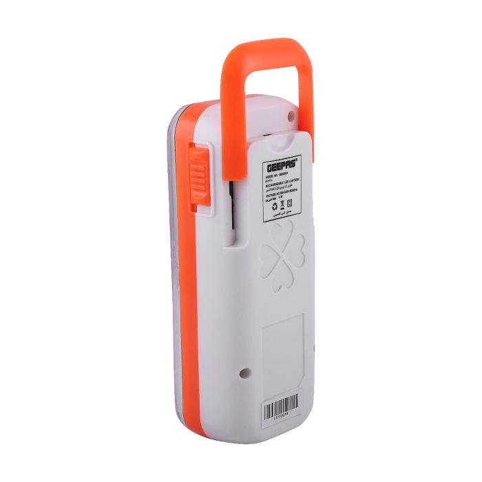 Geepas Rechargeable 4W Emergency Lantern with Light Dimmer Function | 20 Pc LED Tube, 4 Hours Working Time, Portable & Lightweight | Suitable for Power Outages, Hiking and Camping