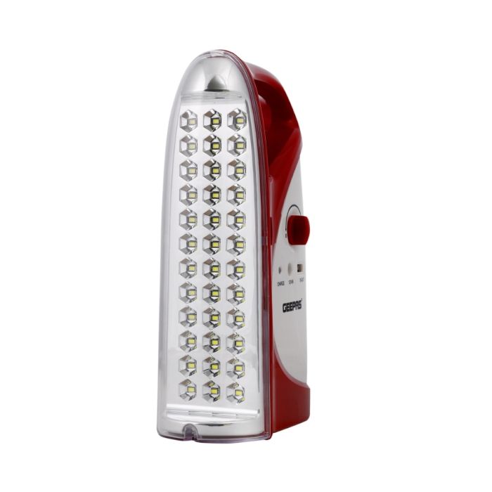 Geepas Rechargeable LED Lantern & Torch 1600mAh| Emergency Lantern with Light Dimmer Function | 36 Super Bright LEDs, 200Hours Working Lantern | Very Suitable for Power Outages |2 Years Warranty