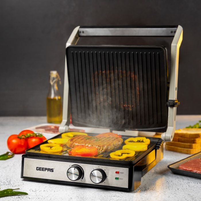 Geepas Stainless Steel Grill Maker - GGM36539 2 Stainless Steel Grill Maker