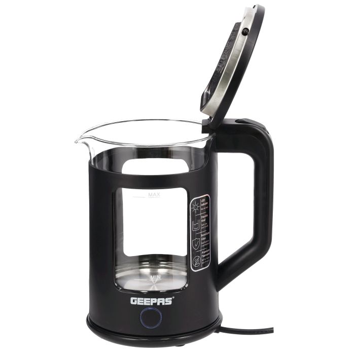 Double Layer Glass Kettle, 1.7 Ltr Capacity, GK38049 | Auto Shutoff & Boil-Dry Protection | Cordless With Blue LED Light | 360 Degree Cordless Base