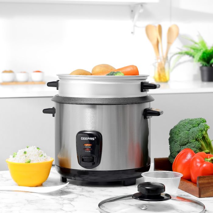 Gebass Rice Cooker Geepas 1.5 L Multifunctional Rice Cooker- GRC35040