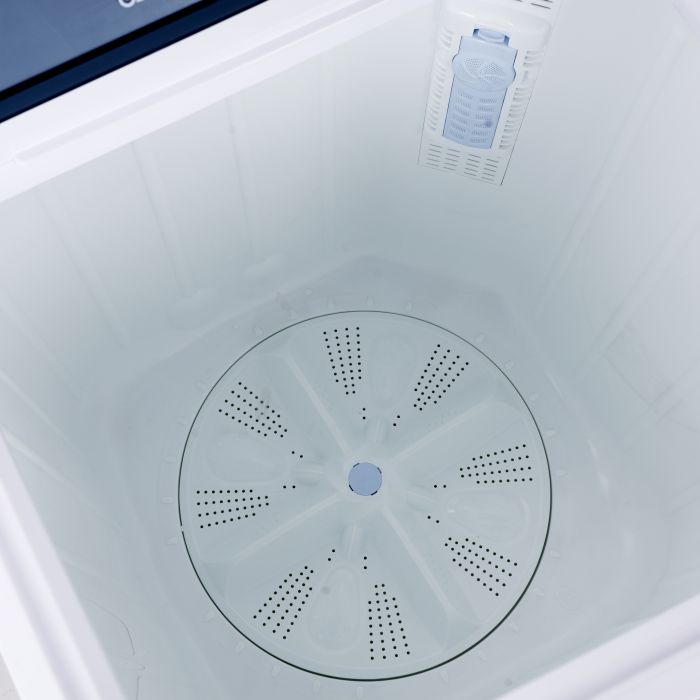 Geepas Twin Tub Washing Machine - Rotating Knobs Wash Timer, Selector, Drain & Spin Timer | Transparent Lid, Big Pulsator & Magic Filter | Ideal for Clothes, Curtains, Blankets & More