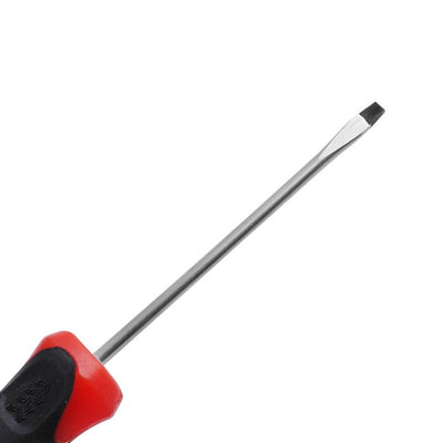 Geepas Precision Screwdriver - Slotted Screwdriver with Soft Grip Rubber Insulated Ergonomic Handle - CR-V Build, Magnetic Tip and Hanging Hole for Easy Carry - Bicolored Red/Black - (SL 3x100mm)