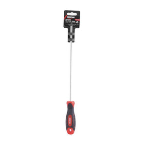 Geepas Professional Screwdriver (6.5*250mm) | General Purpose Soft-Grip Screwdriver with Bicoloured Chrome Plated