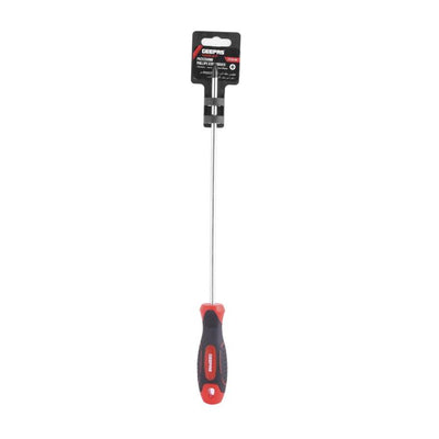 Geepas Professional Screwdriver (6.5*250mm) | General Purpose Soft-Grip Screwdriver with Bicoloured Chrome Plated
