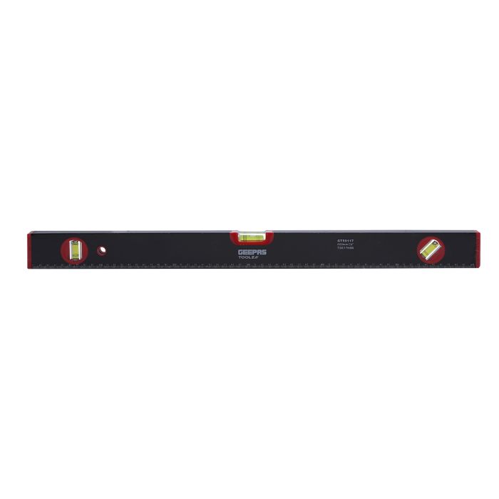 Geepas 24’’ Spirit Level - Small, Unbreakable Heavy-Duty Non-Magnetic Torpedo Level with 3 Level Bubbles - Shock Resistant - Pocket Size, Hanging Hole - Scaffold Level for Builders & Construction Site