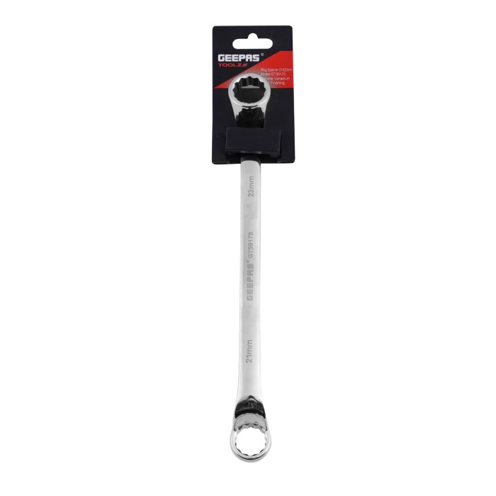 Geepas 23mm Ring Spanner - 12 Point Double Ring Spanner| CRV Material, Mirror Finish | Ideal for Mechanic, Plumbers, Carpenter, DIYers and More