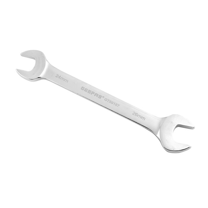 Geepas Open End Spanner 24*26mm - 1PCS Double End Open End Spanner Brake Pipe Spanner Metric for Home and Auto Repairing | Ideal for Mechanic, Plumbers, Carpenter, DIYers and More