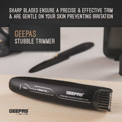 Geepas GTR56020UK Men’s Trimmer | Sharp Alloy Blade | 9-Level Adjustable Comb| Smooth Trimming| Scratch-Resistant PMMA Panel | 600mAh Battery| 45-Minute Runtime