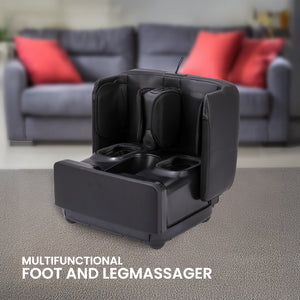 Geepas Multifunctional Foot & Leg Massager GM86105 | 3 Intensity Levels, 3 Massage Modes| Calf Vibration| Instep Air Pressure Kneading| 15-Min Timer| Dual-Purpose Design