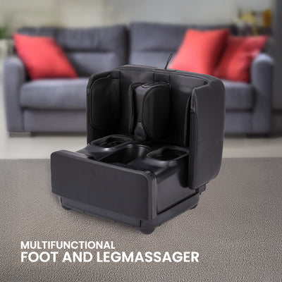 Geepas Multifunctional Foot & Leg Massager GM86105 | 3 Intensity Levels, 3 Massage Modes| Calf Vibration| Instep Air Pressure Kneading| 15-Min Timer| Dual-Purpose Design