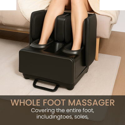 Geepas Multifunctional Foot & Leg Massager GM86105 | 3 Intensity Levels, 3 Massage Modes| Calf Vibration| Instep Air Pressure Kneading| 15-Min Timer| Dual-Purpose Design