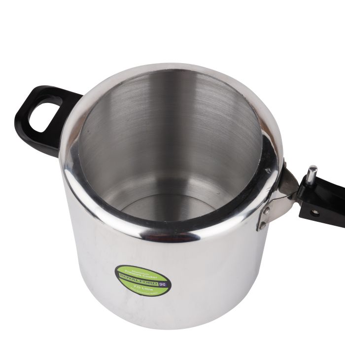Aluminium Inner Lid Pressure Cooker, 7Ltrs, RF10014 | Extra Gasket & Safety Valve | Durable Cooker with Comfortable Handles | Ideal for Steaming, Cooking