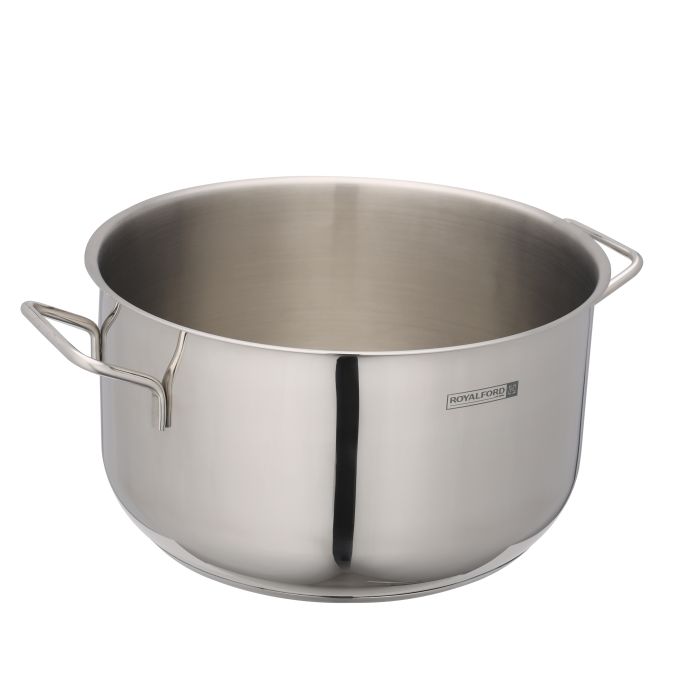 24cm Stainless Steel Casserole with Lid, Thick Base, RF10124 | Encapsulated Aluminium Middle Layer | Compatible with Induction, Hot Plate, Halogen, Gas