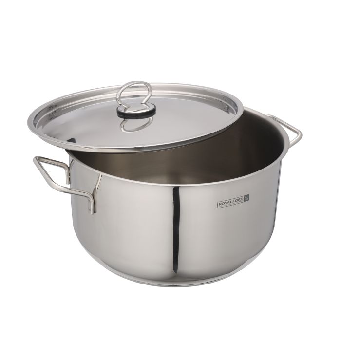 26cm Stainless Steel Casserole, 3-Layer Thick Base, RF10125 | Casserole with Lid | Compatible with Induction, Hot Plate, Halogen, Gas | Strong & Sturdy Handle