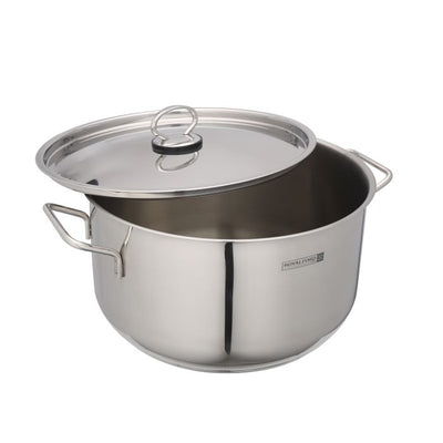26cm Stainless Steel Casserole, 3-Layer Thick Base, RF10125 | Casserole with Lid | Compatible with Induction, Hot Plate, Halogen, Gas | Strong & Sturdy Handle