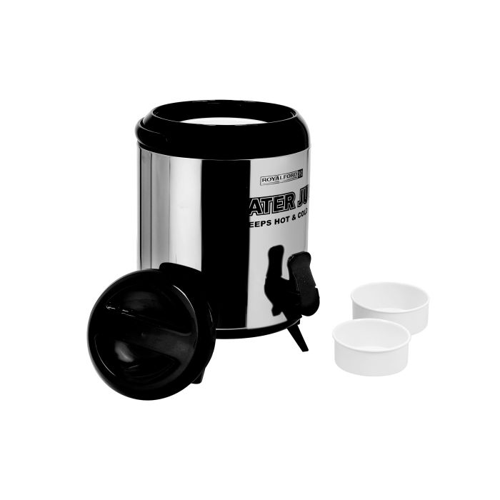Supreme Thermos Flask, Double Wall Stainless Steel, RF10212 | 2.80L, PU Foam Insulation, Keeps Drink Hot or Cold | 410 SS Body & 201 SS Inner | Carry Handle, Collapsible Feet | Excellent for The Home or Office