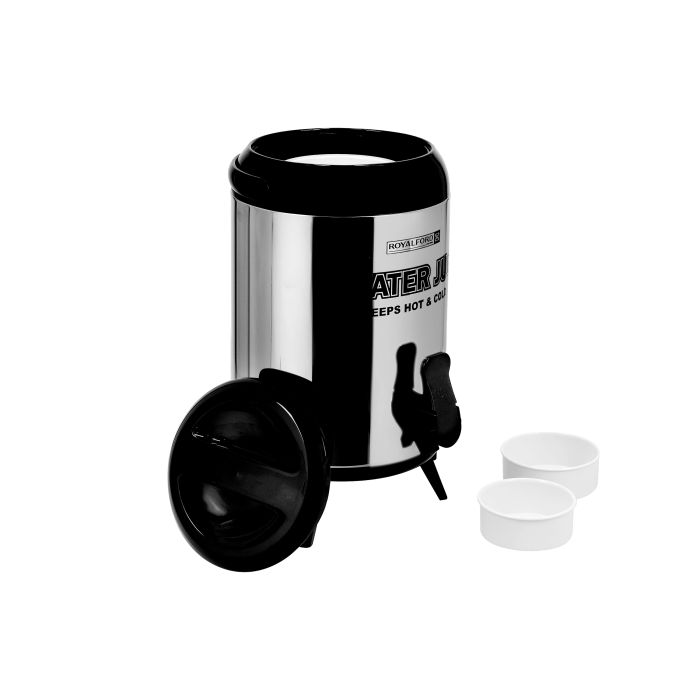 Supreme Thermos Flask, Double Wall Stainless Steel, RF10213 | 3.80L, PU Foam Insulation, Keeps Drink Hot or Cold | 410 SS Body & 201 SS Inner | Carry Handle, Collapsible Feet | Excellent for The Home or Office