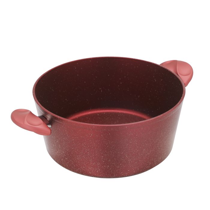 Aluminium Casserole With Durable Granite Coating, RF10256 | 5 Layer Durable Construction | Stay Cool, Bakelite Handles & Knob | PTFE Free, PFOA Free Non-Stick Casserole
