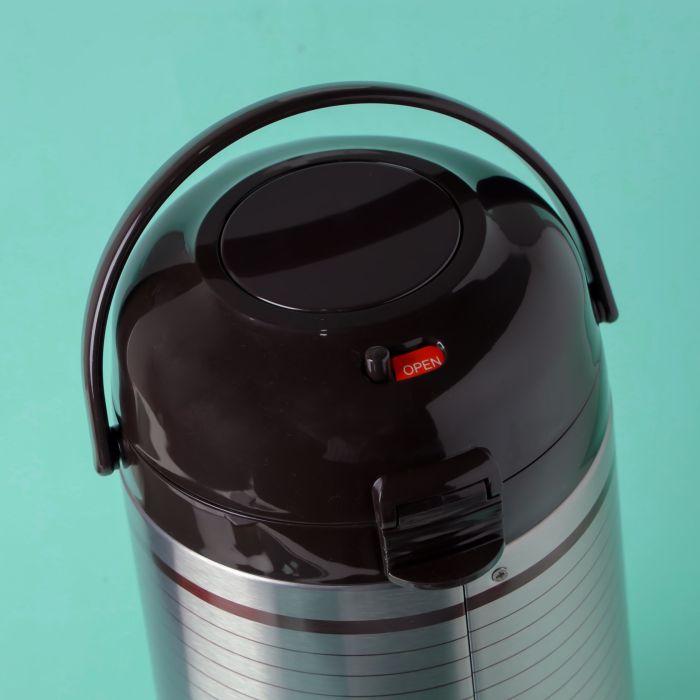 Airpot Flask, Double Wall Vacuum Insulation, RF10501 | Asbestos-Free Glass Inner | 360 Rotating Base; Splash-Proof Nozzle | Portable And Leak-Resistant | Keep Drinks Hot Or Cold for Hours