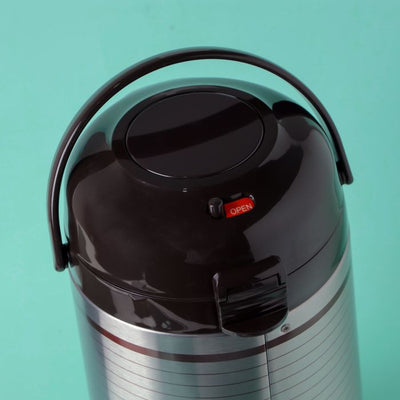 Airpot Flask, Double Wall Vacuum Insulation, RF10501 | Asbestos-Free Glass Inner | 360 Rotating Base; Splash-Proof Nozzle | Portable And Leak-Resistant | Keep Drinks Hot Or Cold for Hours