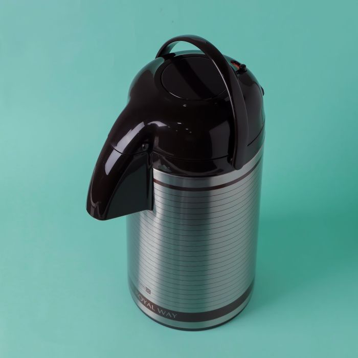 Airpot Flask, Double Wall Vacuum Insulation, RF10501 | Asbestos-Free Glass Inner | 360 Rotating Base; Splash-Proof Nozzle | Portable And Leak-Resistant | Keep Drinks Hot Or Cold for Hours
