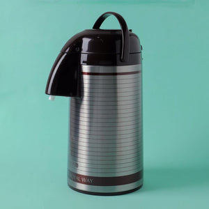 Airpot Flask, Double Wall Vacuum Insulation, RF10501 | Asbestos-Free Glass Inner | 360 Rotating Base; Splash-Proof Nozzle | Portable And Leak-Resistant | Keep Drinks Hot Or Cold for Hours