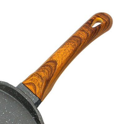 Flat Griddle Tawa, Granite Coated Aluminium, RF10766 | 5 Layer Construction | Strong Wood-finish Bakelite Handle | Compatible with Gas, Hot Plate, Halogen, Ceramic