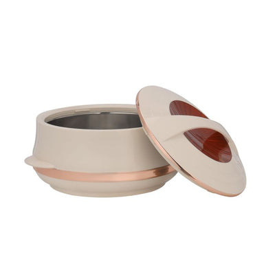Royalford Elite Gold Insulated Casserole, Firm Twist Lock, RF11147 | Strong Handles | 3500ml Double Wall Insulated Serving Pot, Chapati Storage Box, Roti Serving Pot, Chapati Dabba