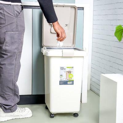 Royalford 45L Sorting Trash Can- RF12249| Premium-Quality Plastic Bin Interlocking Clips to Tag Bins, with Lid and Wheels| Trash Can for Hospitals, Restaurants, Societies, Parks, Malls, Etc.