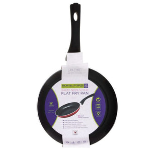 24cm Non-Stick Flat Fry Pan, Bakelite Handle, RF1261FP24 | 3mm Thickness | Triple Layer Non-Stick Coating, Suitable for all Hobs | Even Heat Distribution