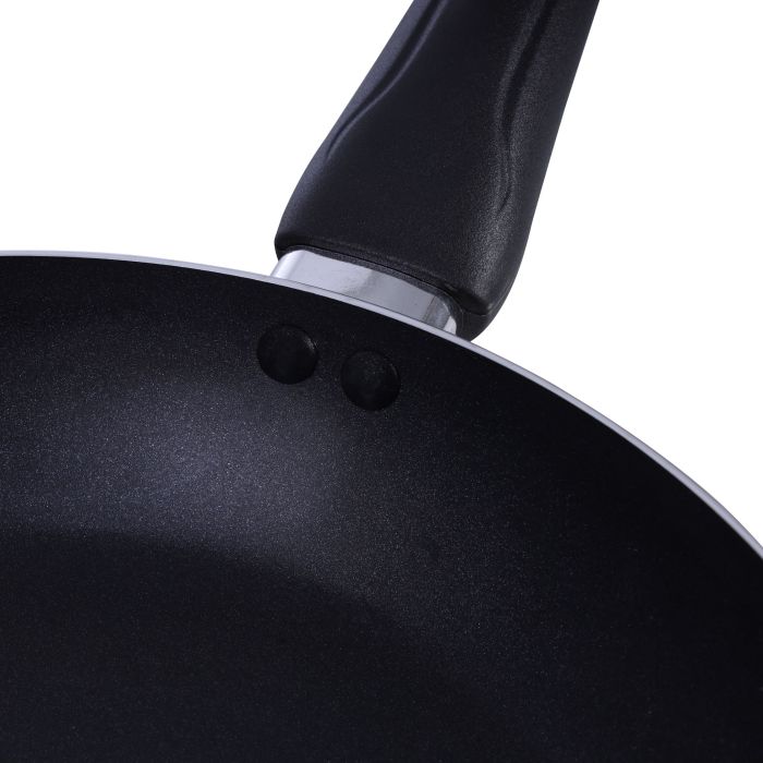 Royalford RF2953 Frying Pan, 28 cm- Aluminum Non-Stick Fry Pan | Ergonomic Handle | Saute Pan/Deep Frying Pan with Glass Lid | Suitable for Gas Hob | Ideal for Frying Sauting Stir Frying