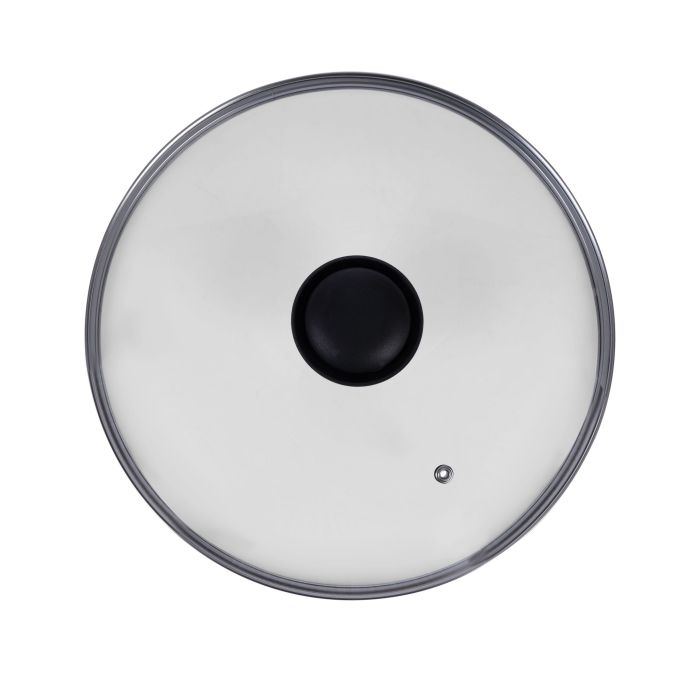 Royalford RF2953 Frying Pan, 28 cm- Aluminum Non-Stick Fry Pan | Ergonomic Handle | Saute Pan/Deep Frying Pan with Glass Lid | Suitable for Gas Hob | Ideal for Frying Sauting Stir Frying
