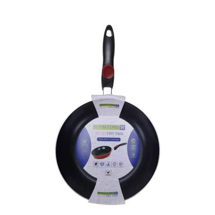 Royalford RF2957 Frying Pan, 26 cm- Aluminum Non-Stick Fry Pan - Ergonomic Handle - Saute Pan/Deep Frying Pan | | Suitable for Multiple Hob Types | Ideal for Frying Sauting Stir Frying